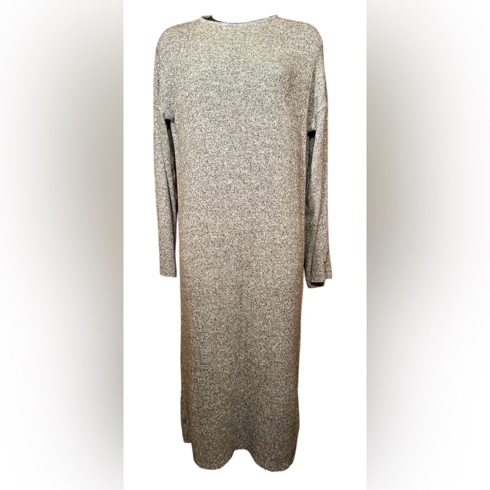 Zara Trafaluc size small long sleeve Heather gray sweater dress